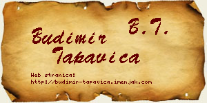 Budimir Tapavica vizit kartica